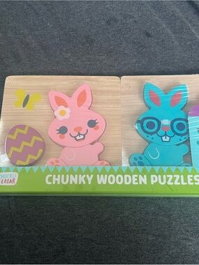 NWT Chuckle & Roar Chunky Wooden Puzzle